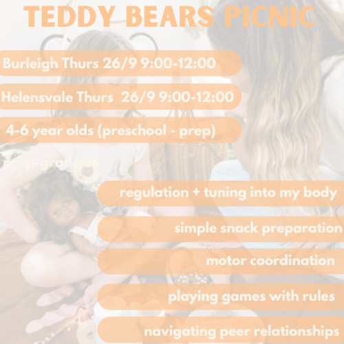 Teddy Bears Picnic (Burleigh) – Thursday 26 Sept, 9am-12pm