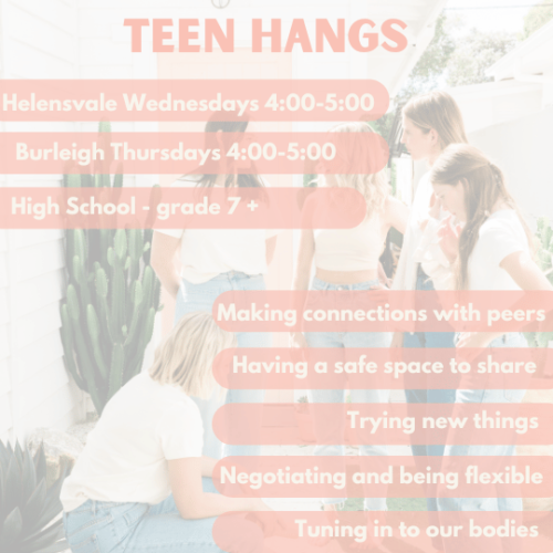 TEEN HANGS | Burleigh | Thursday’s at 4pm