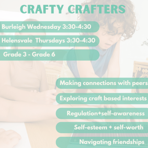 Crafty Crafters | Burleigh | Wednesday’s at 3.30pm