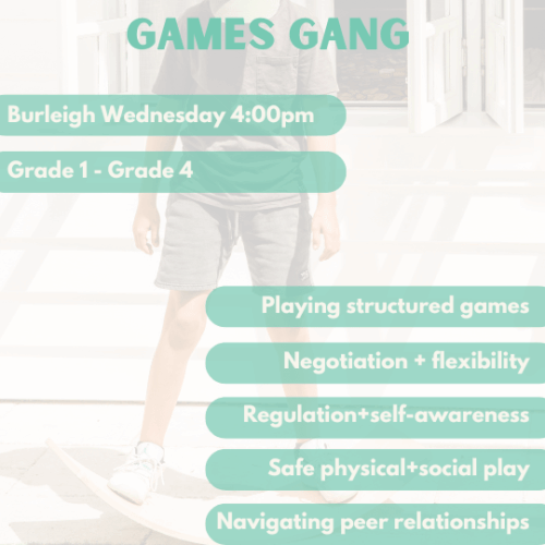 Games Gang | Burleigh | Wednesday’s at 4.00pm