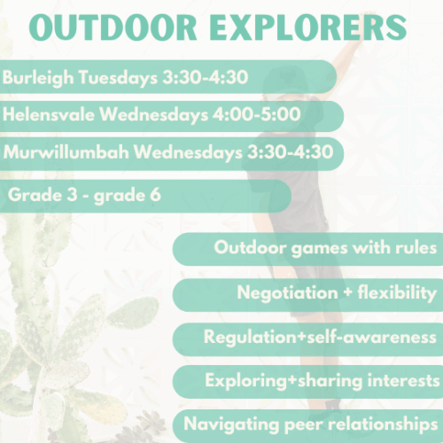 Outdoor Explorers | Burleigh | Tuesday’s at 3:30pm